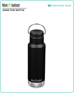 Name That Bottle 12oz Kid Classic Insulated Narrow (w/ Loop Cap) Black
