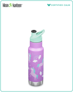 Klean Kanteen 12oz Kid Classic Insulated Narrow (w/ Kid Sport Cap) ‐ Unicorns