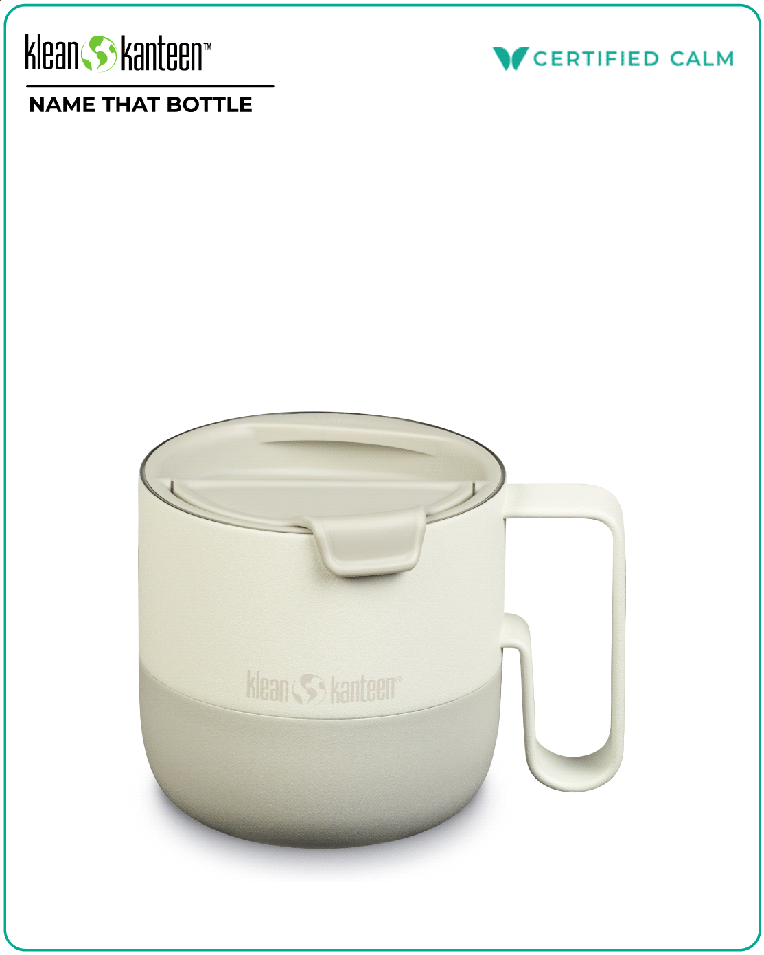 Name That Bottle Rise 14oz Mug (w/ Flip Lid) - Tofu