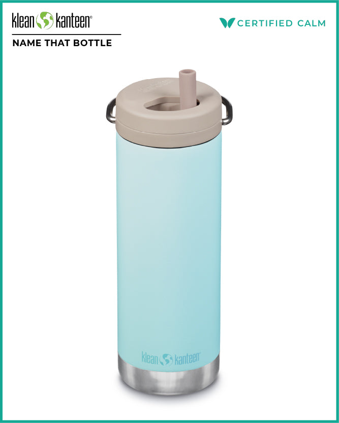 Name That Bottle 16oz TKWide (w/ Twist Cap) Blue Tint