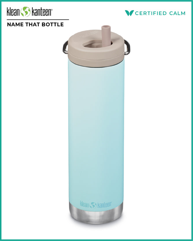 Name That Bottle 20oz TKWide (w/ Twist Cap) Blue Tint