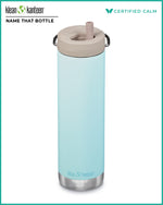 Name That Bottle 20oz TKWide (w/ Twist Cap) Blue Tint
