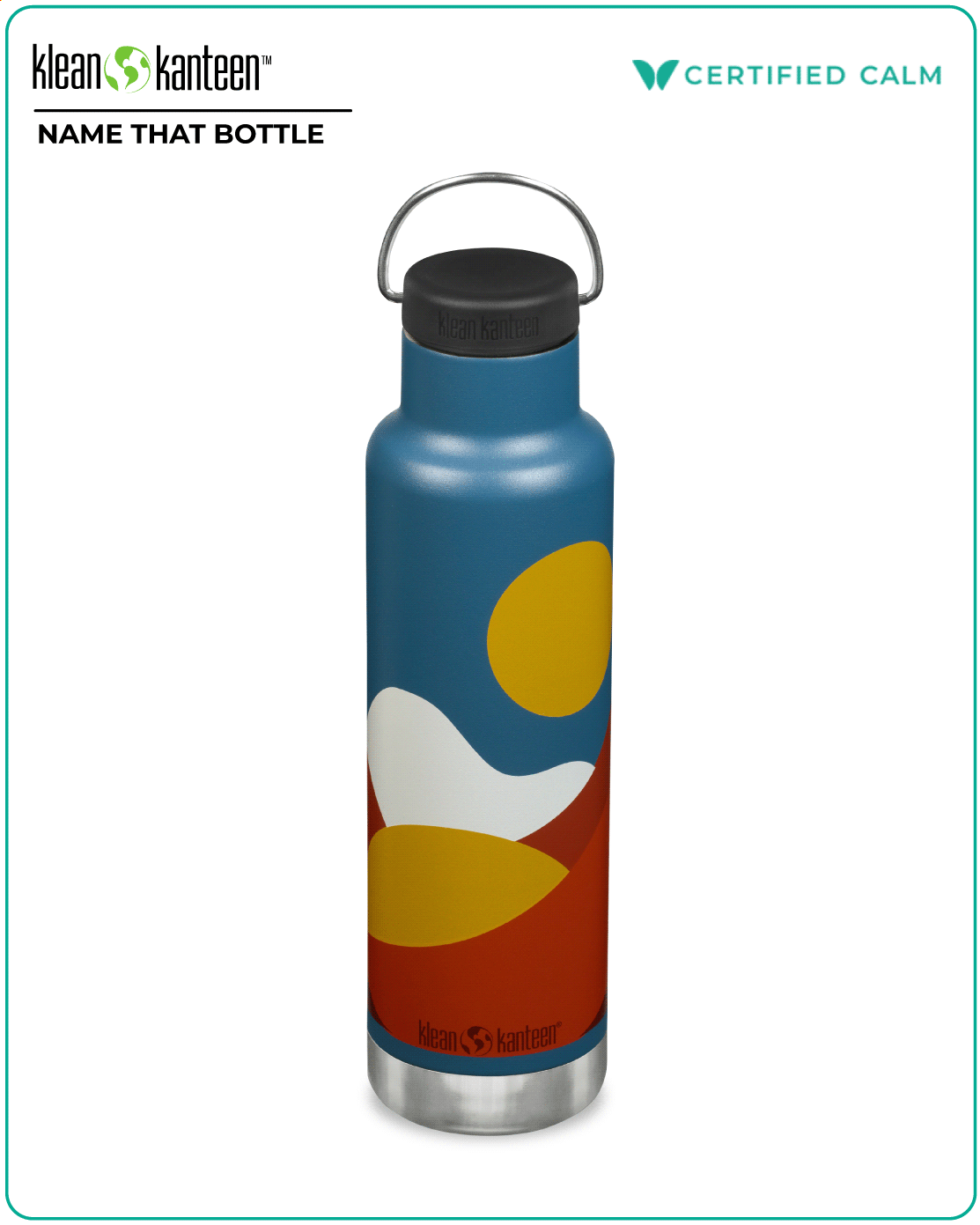 Name That Bottle Classic Insulated Narrow 20oz (w/ Loop Cap) ‐ Mountains