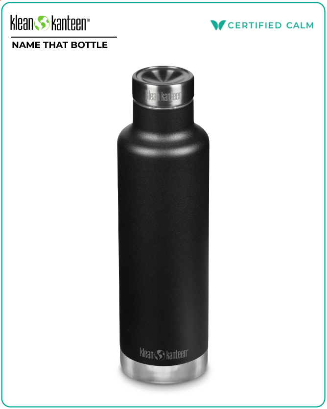 Name That Bottle 25oz Insulated Classic w/ Pour Through Black