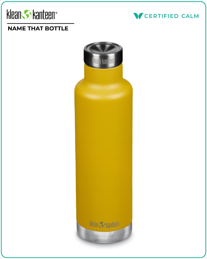 Name That Bottle 25oz Insulated Classic w/ Pour Through Marigold