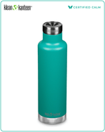 Klean Kanteen 25oz Insulated Classic w/ Pour Through Porcelain Green