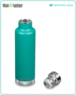 Klean Kanteen 25oz Insulated Classic w/ Pour Through Porcelain Green