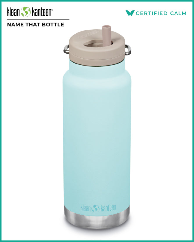 Name That Bottle 32oz TKWide (w/ Twist Cap) Blue Tint