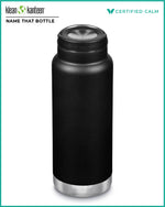 Name That Bottle 32oz TKWide (w/ Loop Cap) Black