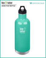 Name That Bottle 32oz Insulated Classic (w/ Loop Cap) Sea Crest