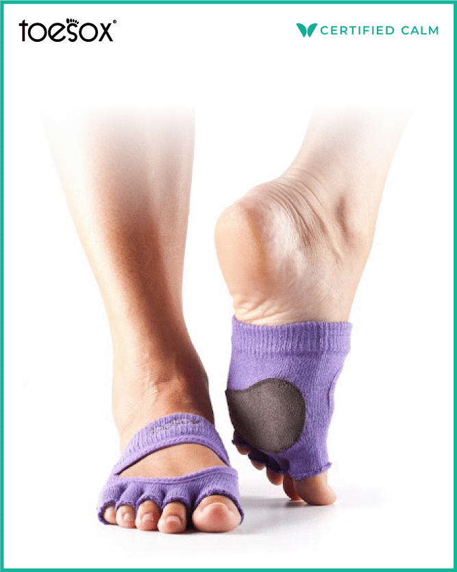 Toesox Dance Socks Releve Half Toe Light Purple