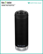 Name That Bottle 16oz TKWide (w/ Café Cap) Black